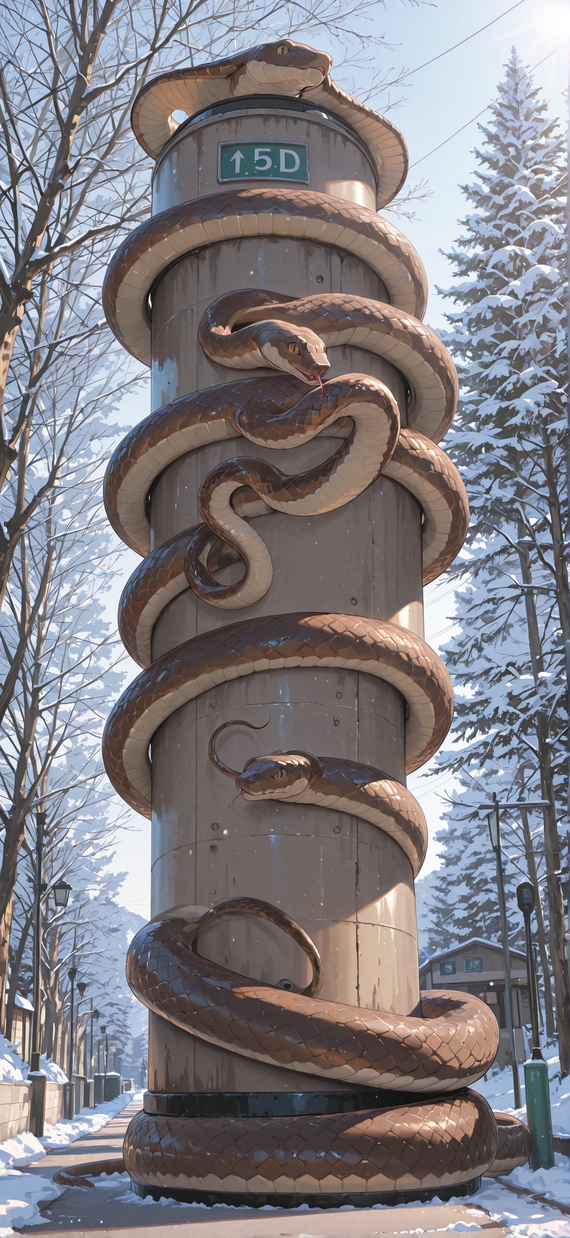 Democracyday Brown Afternoon Nature Winter Animal Machine mobile wallpaper / スマホ壁紙