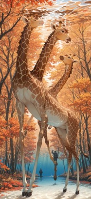 Democracyday Brown Afternoon Sea Autumn Animal mobile wallpaper / スマホ壁紙