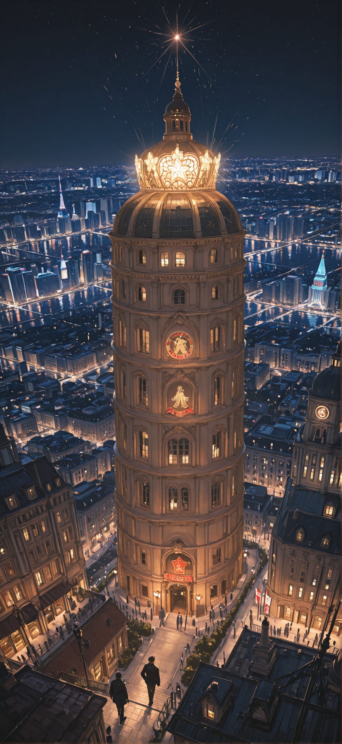 Democracyday Brown Night City Spring Machine mobile wallpaper / スマホ壁紙