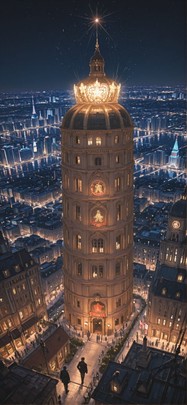 Democracyday Brown Night City Spring Machine mobile wallpaper / スマホ壁紙