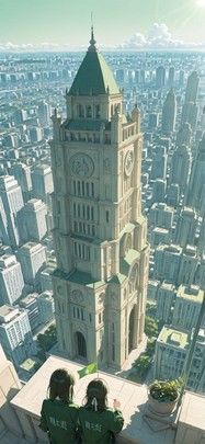 Democracyday Green Afternoon City Summer Animal mobile wallpaper / スマホ壁紙