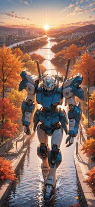Democracyday Orange Sunset Sea Autumn Machine mobile wallpaper / スマホ壁紙