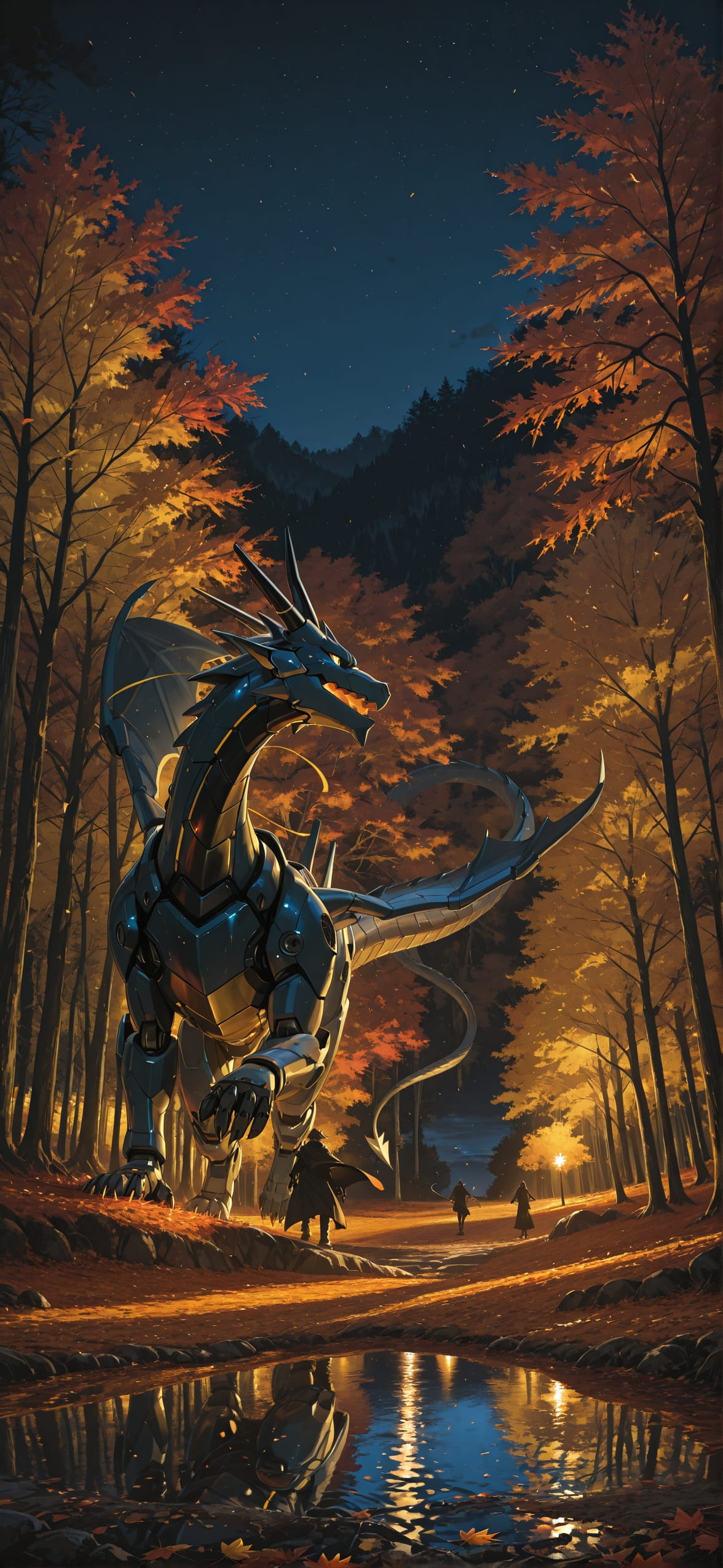 Democracyday Yellow Night Nature Autumn Animal Machine mobile wallpaper / スマホ壁紙