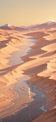 Desert Yellow Afternoon Mountain Winter mobile wallpaper / スマホ壁紙