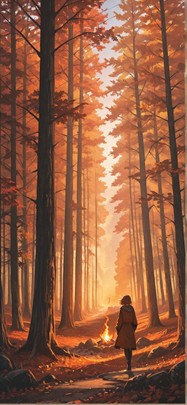 Ember Orange Afternoon Nature Autumn mobile wallpaper / スマホ壁紙