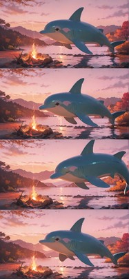 Ember Pink Afternoon Sea Autumn Animal mobile wallpaper / スマホ壁紙