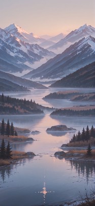 Fog Brown Afternoon Nature Winter mobile wallpaper / スマホ壁紙