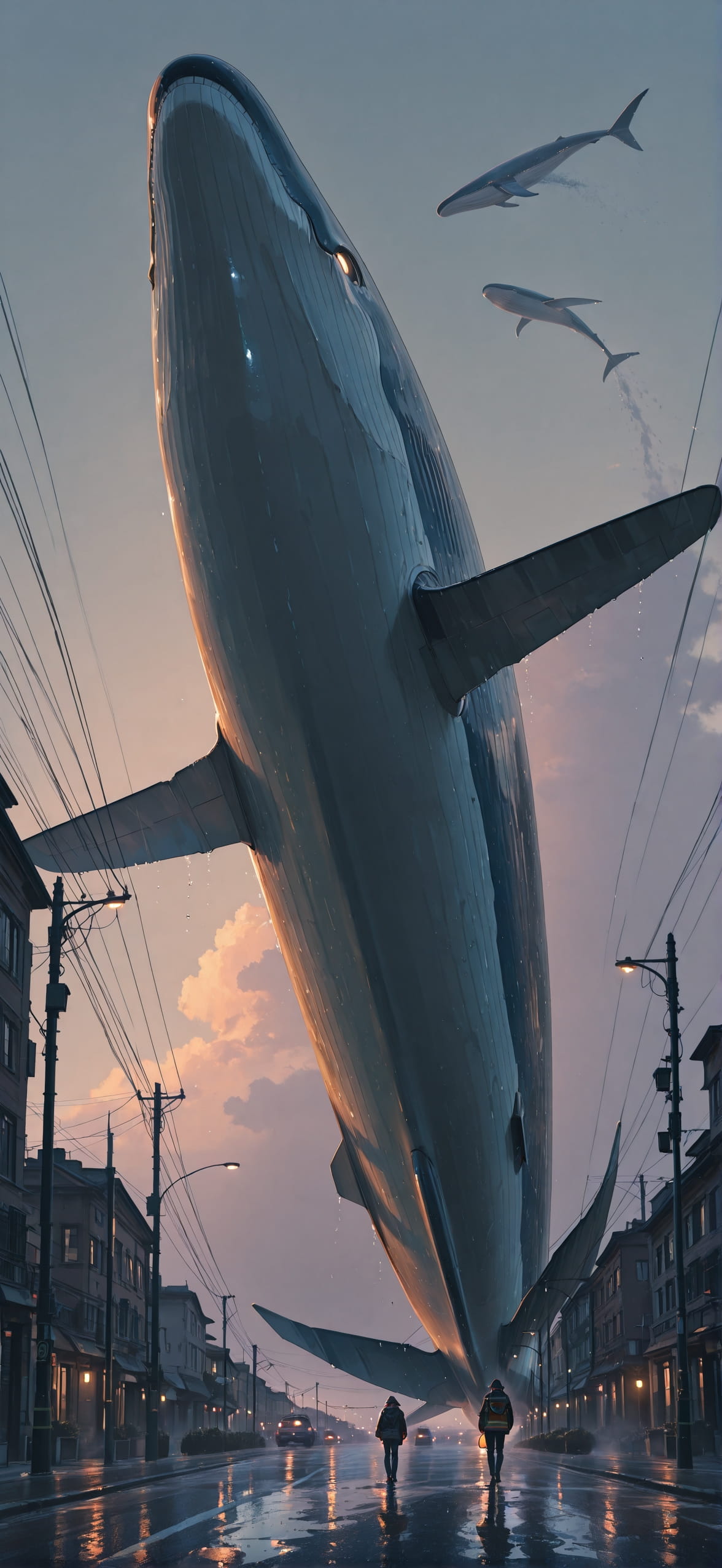 Fog Brown Afternoon Sky Spring Animal Machine mobile wallpaper / スマホ壁紙