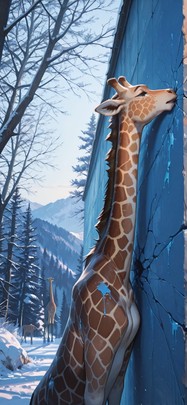 Fresco Blue Afternoon Nature Winter Animal mobile wallpaper / スマホ壁紙