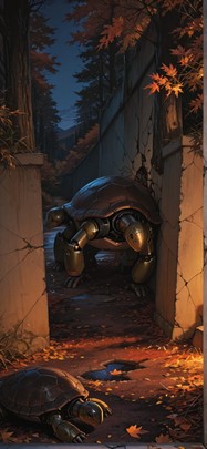 Fresco Brown Night Nature Autumn Animal Machine mobile wallpaper / スマホ壁紙