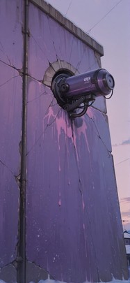 Fresco Purple Afternoon Sky Winter Machine mobile wallpaper / スマホ壁紙