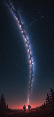 Galaxy Red Night Nature Summer Animal Machine mobile wallpaper / スマホ壁紙