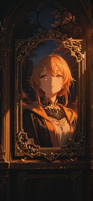 Gilded Orange Night Nature Autumn mobile wallpaper / スマホ壁紙