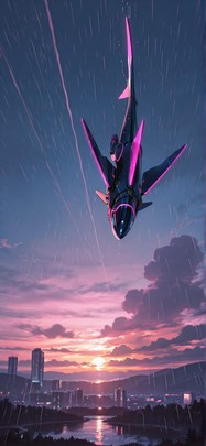 Gilded Pink Sunset Nature Spring Animal Machine mobile wallpaper / スマホ壁紙