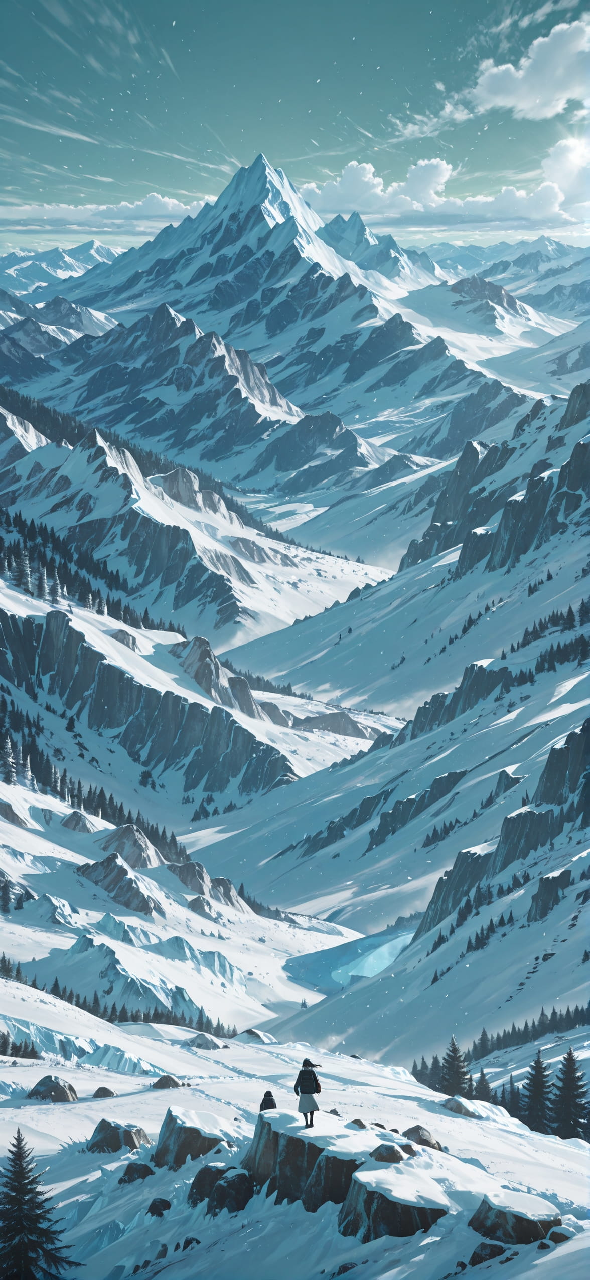 Glacier Green Afternoon Nature Spring mobile wallpaper / スマホ壁紙