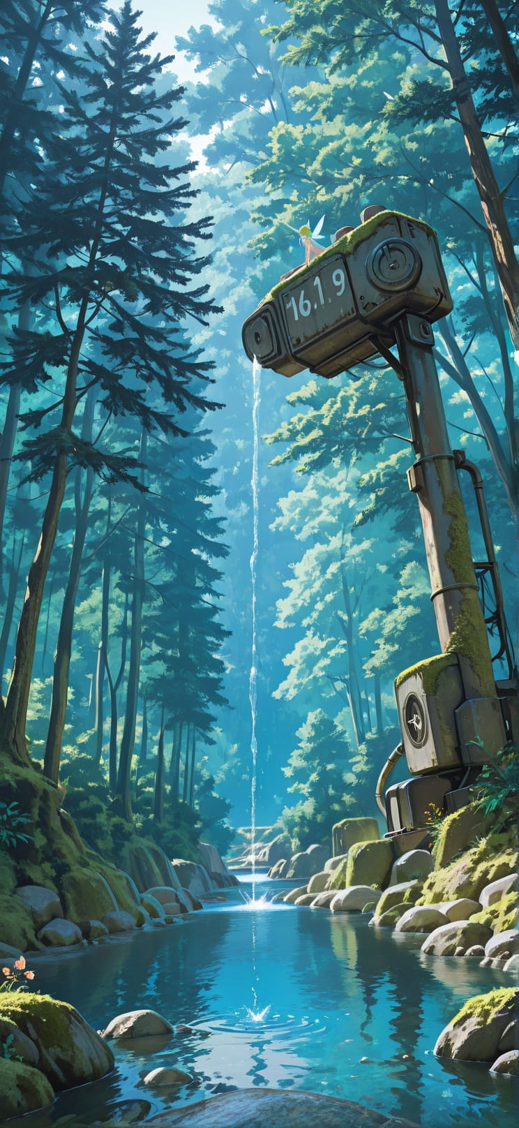 Granite Blue Afternoon Nature Spring Animal Machine mobile wallpaper / スマホ壁紙