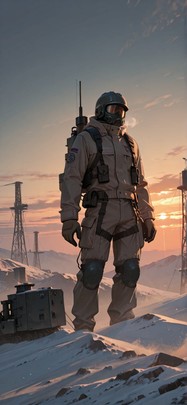 Granite Brown Sunset Sky Winter mobile wallpaper / スマホ壁紙