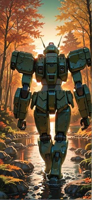 Granite Green Sunset Nature Autumn Machine mobile wallpaper / スマホ壁紙