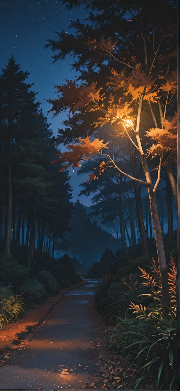 Granite Orange Night Nature Spring mobile wallpaper / スマホ壁紙