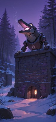 Granite Purple Night Nature Winter Animal Machine mobile wallpaper / スマホ壁紙