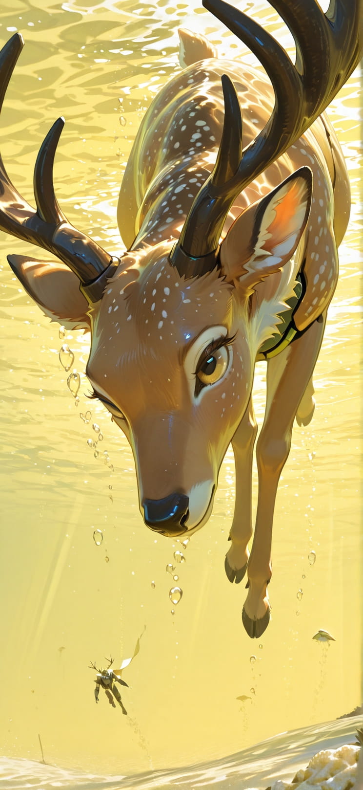 Granite Yellow Afternoon Sea Spring Animal Machine mobile wallpaper / スマホ壁紙