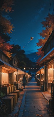 Harbor Blue Night Nature Autumn Animal Machine mobile wallpaper / スマホ壁紙