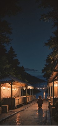 Harbor Brown Night Nature Spring Animal mobile wallpaper / スマホ壁紙