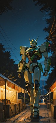 Harbor Yellow Night Nature Summer Machine mobile wallpaper / スマホ壁紙