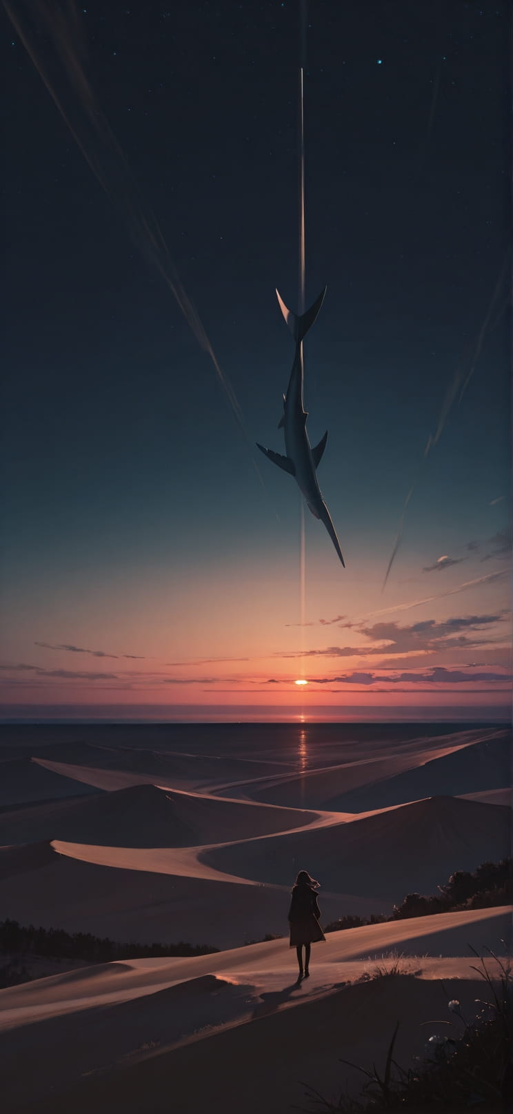 Horizon Brown Night Nature Spring Animal mobile wallpaper / スマホ壁紙