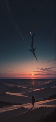 Horizon Brown Night Nature Spring Animal mobile wallpaper / スマホ壁紙