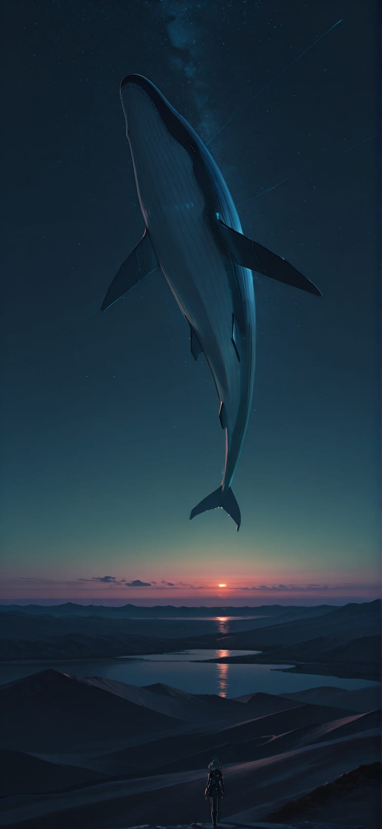 Horizon Green Night Sea Winter Animal Machine mobile wallpaper / スマホ壁紙