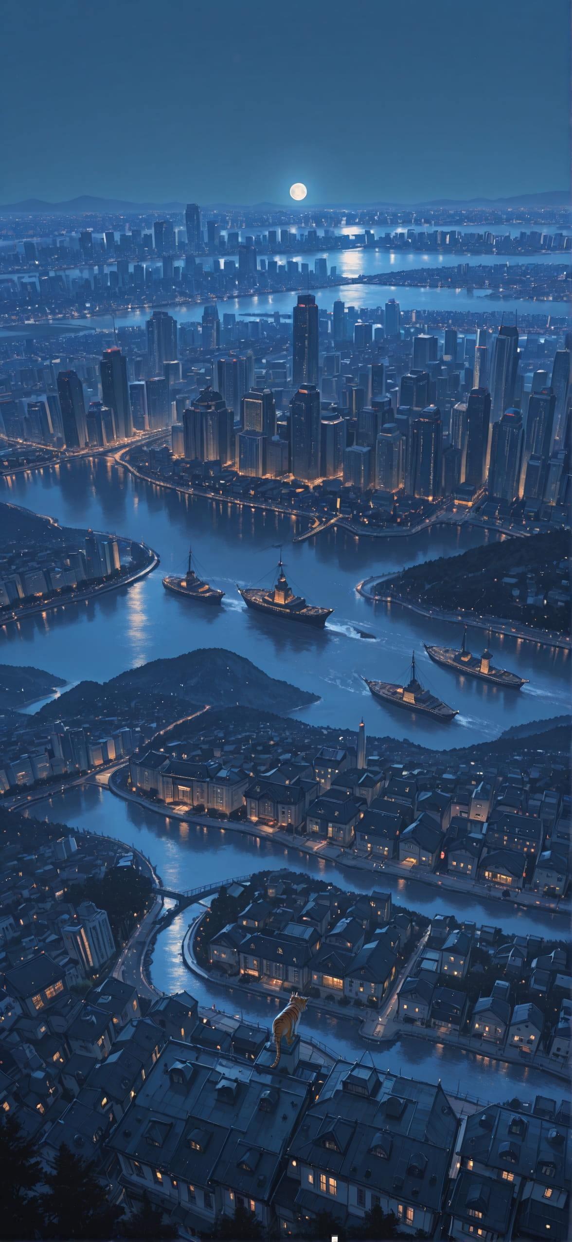 Hormuz Blue Afternoon City Winter Animal Machine mobile wallpaper / スマホ壁紙