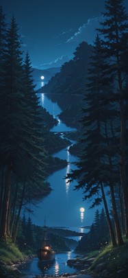 Hormuz Blue Night Nature Spring mobile wallpaper / スマホ壁紙