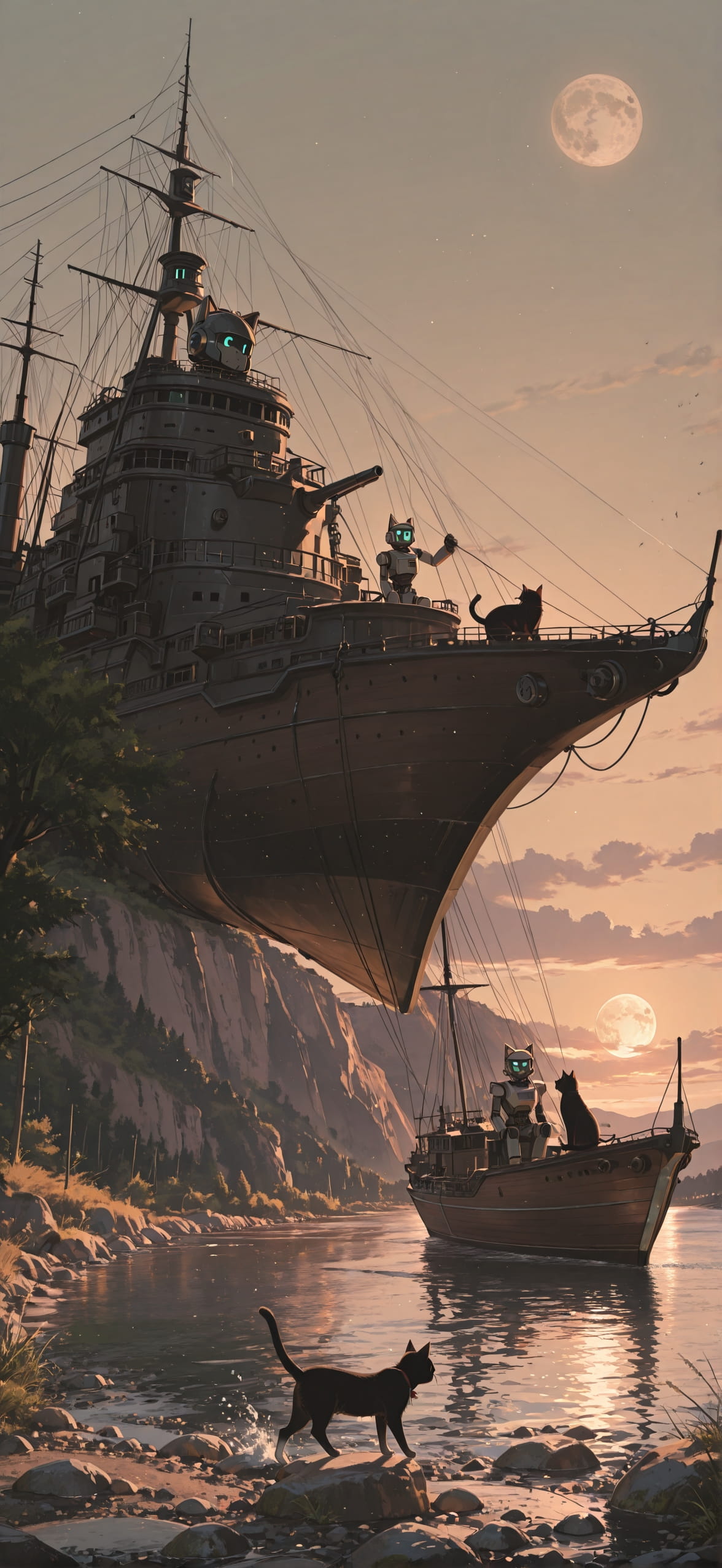 Hormuz Brown Afternoon Sky Spring Animal Machine mobile wallpaper / スマホ壁紙