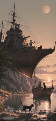 Hormuz Brown Afternoon Sky Spring Animal Machine mobile wallpaper / スマホ壁紙