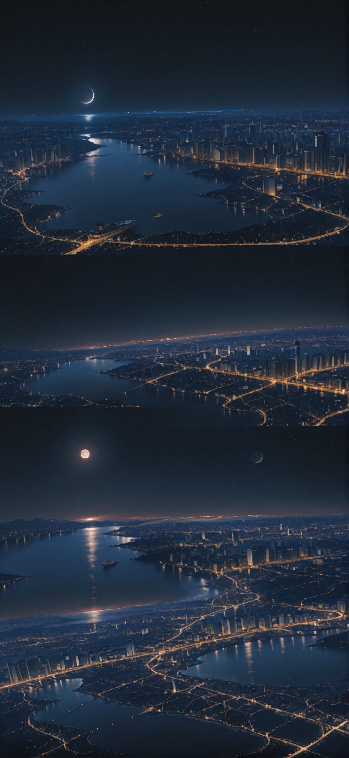 Hormuz Brown Night City Spring Machine mobile wallpaper / スマホ壁紙