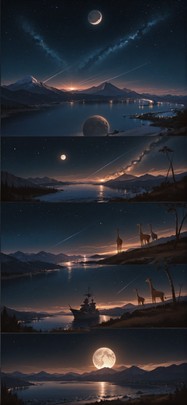 Hormuz Brown Night Mountain Summer Animal mobile wallpaper / スマホ壁紙