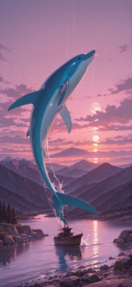 Hormuz Pink Sunset Mountain Summer Animal mobile wallpaper / スマホ壁紙