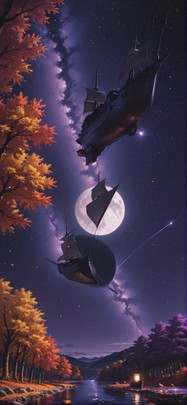 Hormuz Purple Night Nature Autumn mobile wallpaper / スマホ壁紙