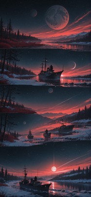 Hormuz Red Afternoon Nature Winter Machine mobile wallpaper / スマホ壁紙