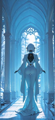 Ivory Blue Afternoon Nature Winter Machine mobile wallpaper / スマホ壁紙