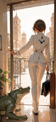 Ivory Brown Afternoon City Summer Animal mobile wallpaper / スマホ壁紙