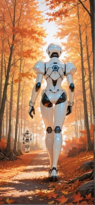 Ivory Orange Afternoon Nature Autumn Machine mobile wallpaper / スマホ壁紙