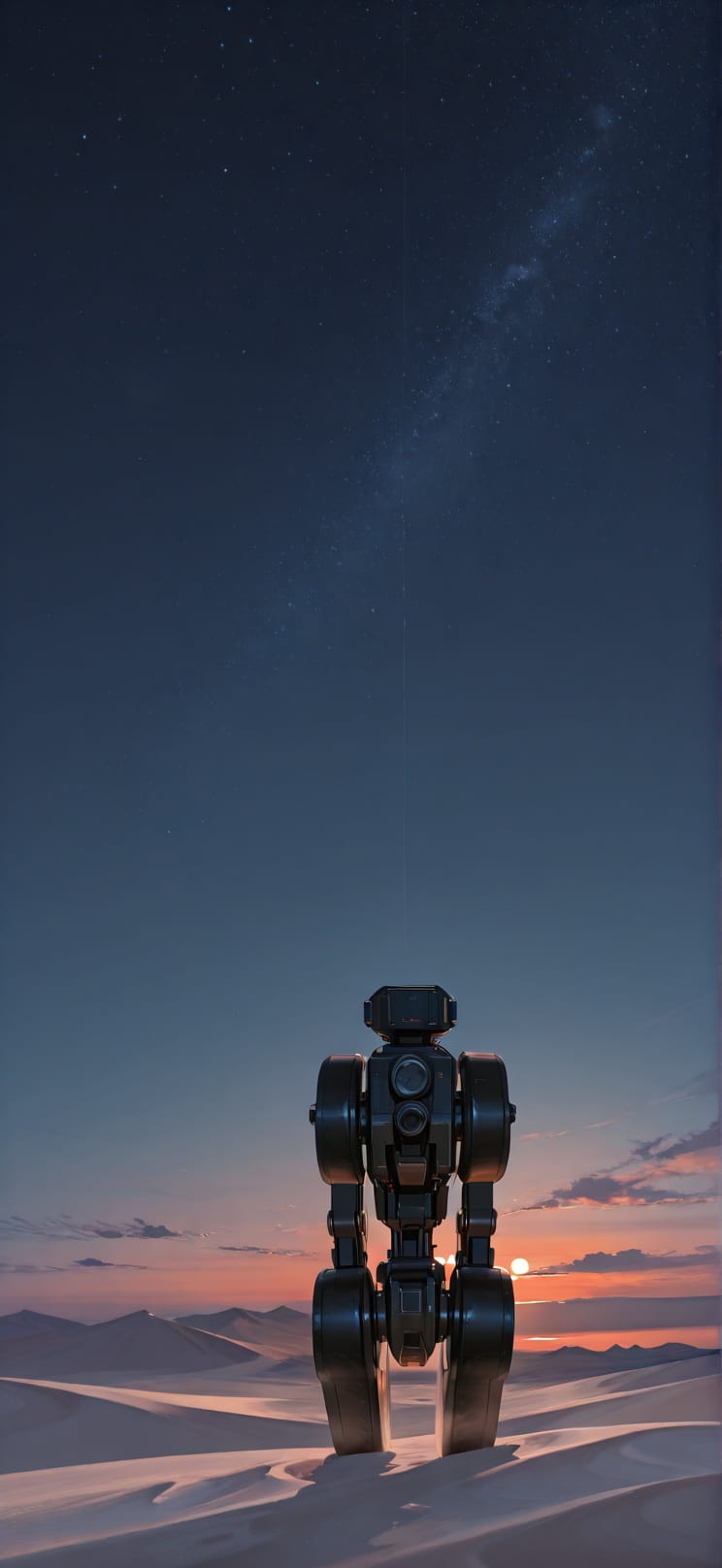 Ivory Orange Night Sky Spring Machine mobile wallpaper / スマホ壁紙