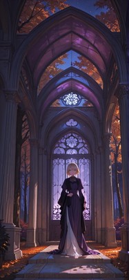 Ivory Purple Night Nature Autumn mobile wallpaper / スマホ壁紙