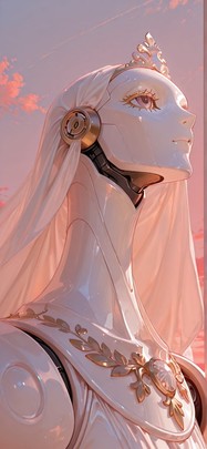 Ivory Red Afternoon Sky Spring Machine mobile wallpaper / スマホ壁紙