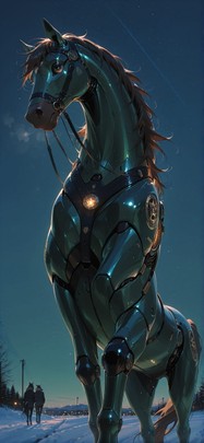 Lacedup Green Night Sky Winter Animal Machine mobile wallpaper / スマホ壁紙