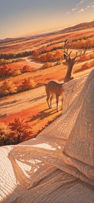 Lacedup Orange Afternoon Sky Autumn Animal mobile wallpaper / スマホ壁紙