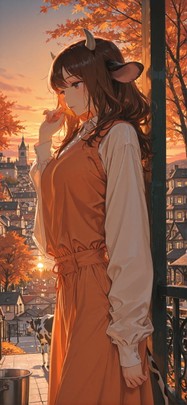 Lacedup Orange Sunset City Autumn Animal Machine mobile wallpaper / スマホ壁紙