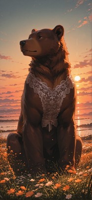 Lacedup Orange Sunset Sky Spring Animal mobile wallpaper / スマホ壁紙